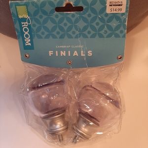 Cambria Smooth Glass Ball Finial purple